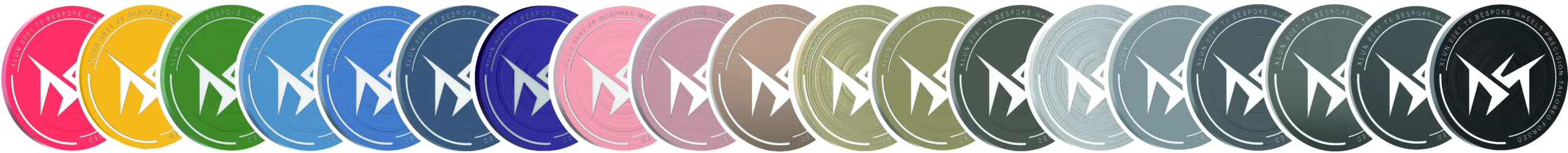 Forged wheels are available in custom colors scaled