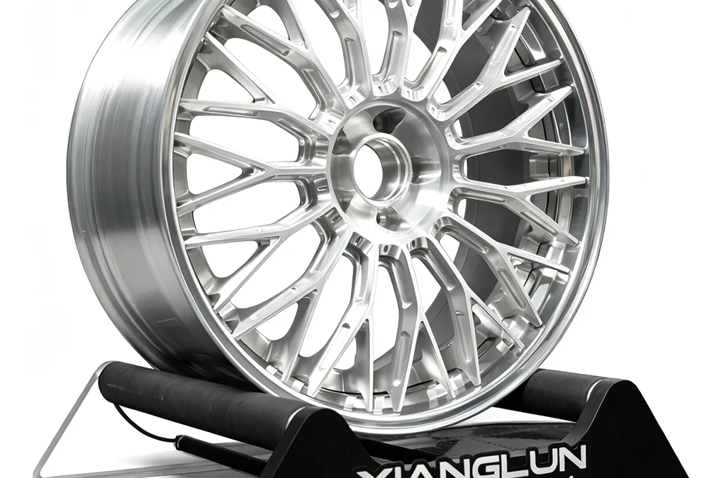 Gloss Black Forged Wheels Machine Lip for Nissan GT-R Custom 5-Spoke Racing Rims