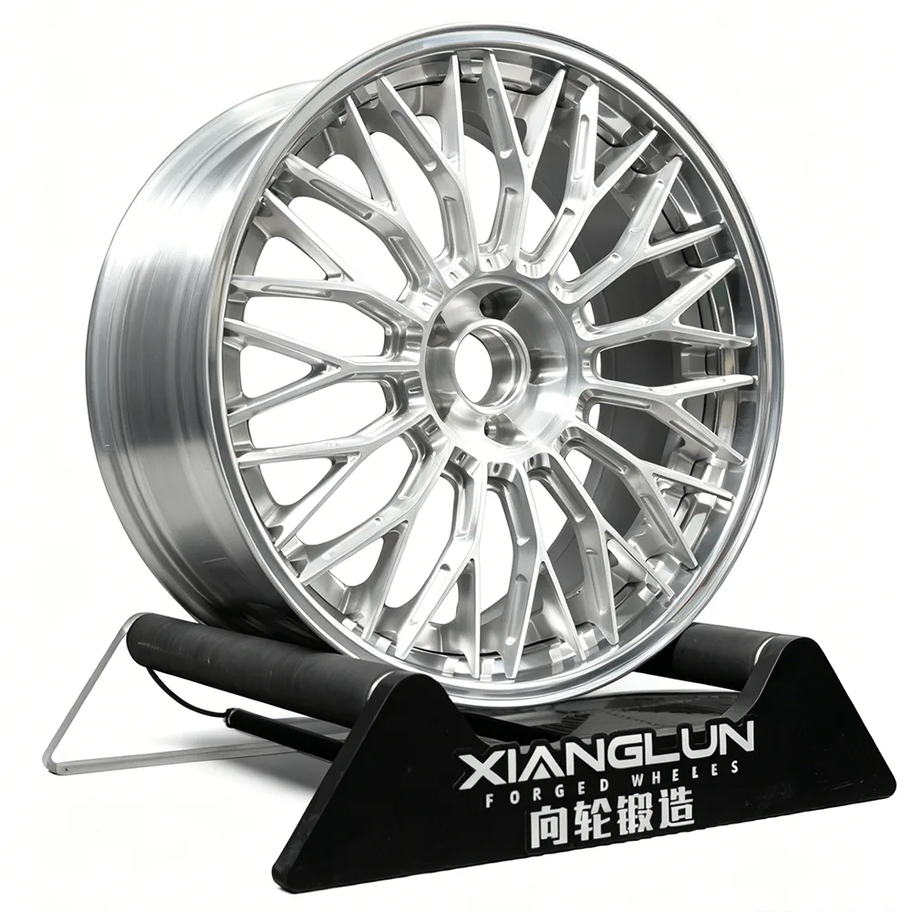 Gloss Black Forged Wheels Machine Lip for Nissan GT-R Custom 5-Spoke Racing Rims