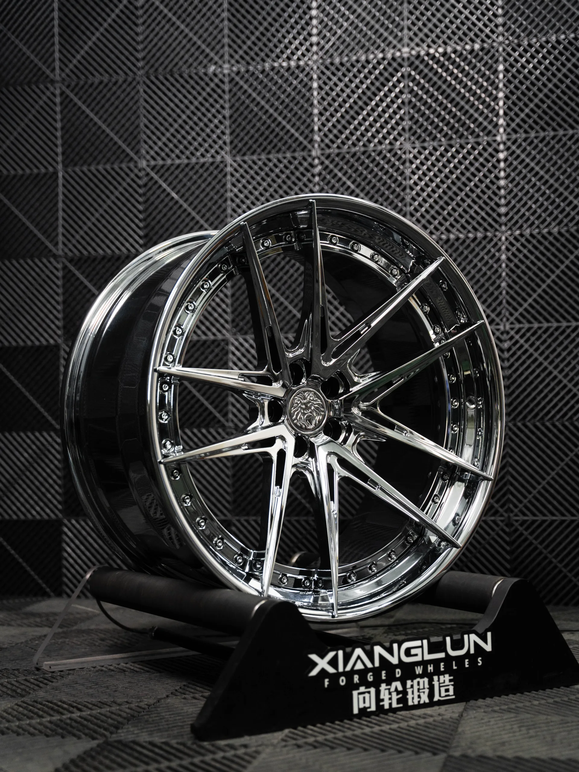 Double-piece electroplated color custom forged wheels