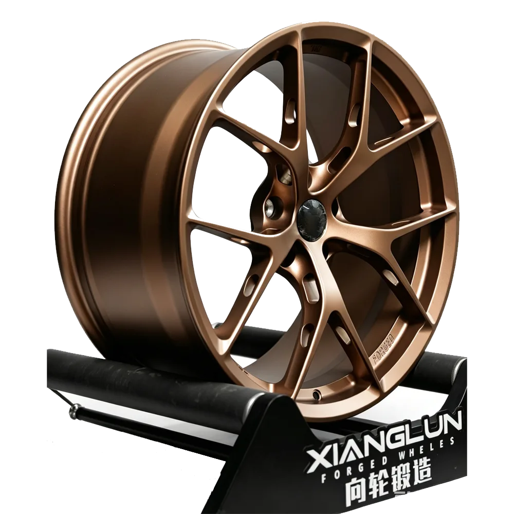 Matte Bronze Forged Wheels with Side Milling for BMW Mercedes Audi Porsche