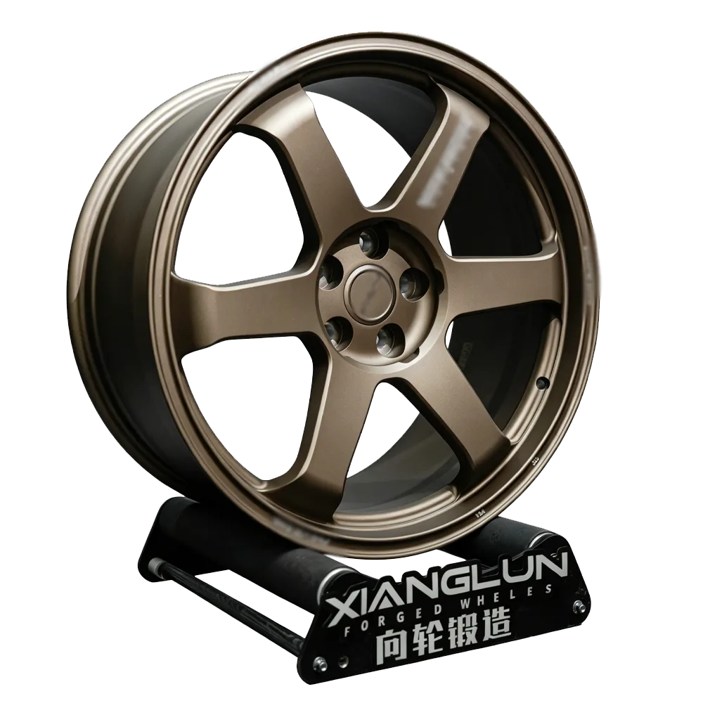 Bronze 6-Spoke Lightweight Alloy Wheel for Sports Cars