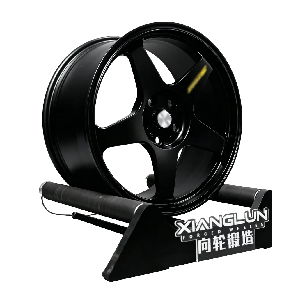 Matte Black 5-Spoke Forged Wheels for JDM Performance Cars