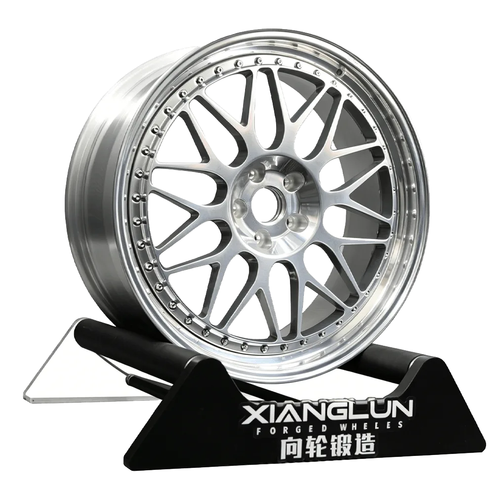 Dual Piece Forged Wheels Full Polished Mesh Design