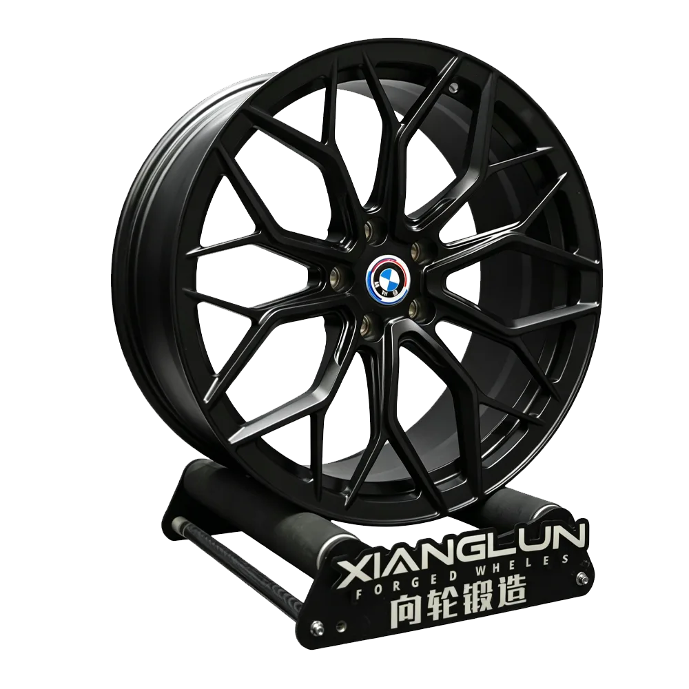 Matte Black Forged Wheels Multi-Spoke Design