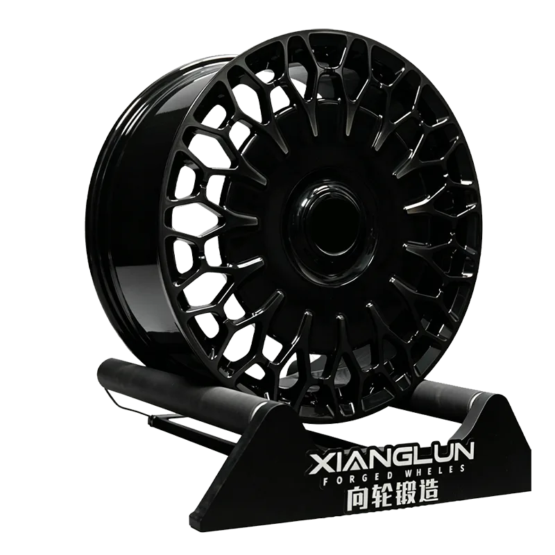 Gunmetal Machined Face 5-Spoke Forged Wheels with Floating Center Cap | Custom 1-Piece Rims for EVs & Compact Cars