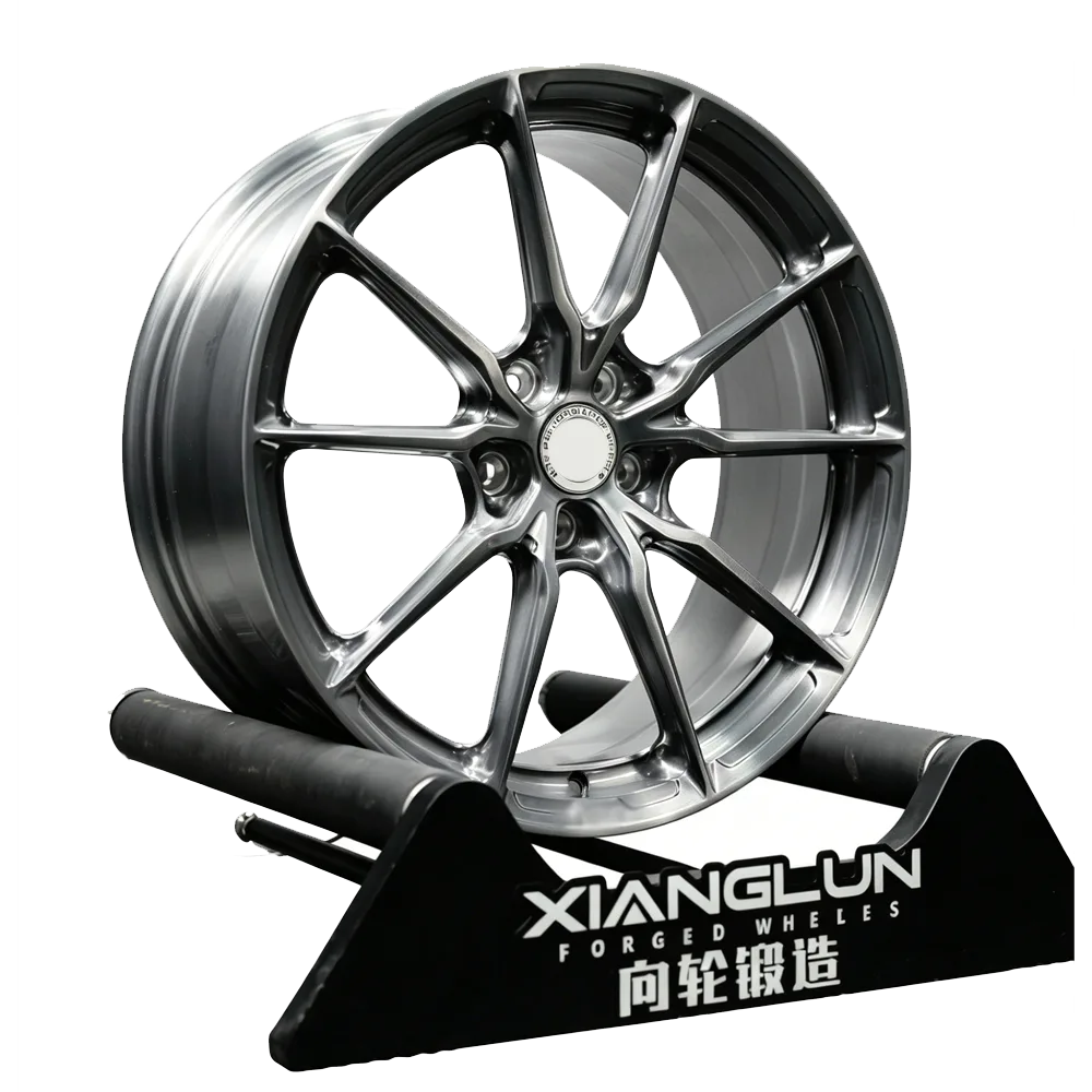 Brushed Gray Split Y-Spoke Forged Wheels