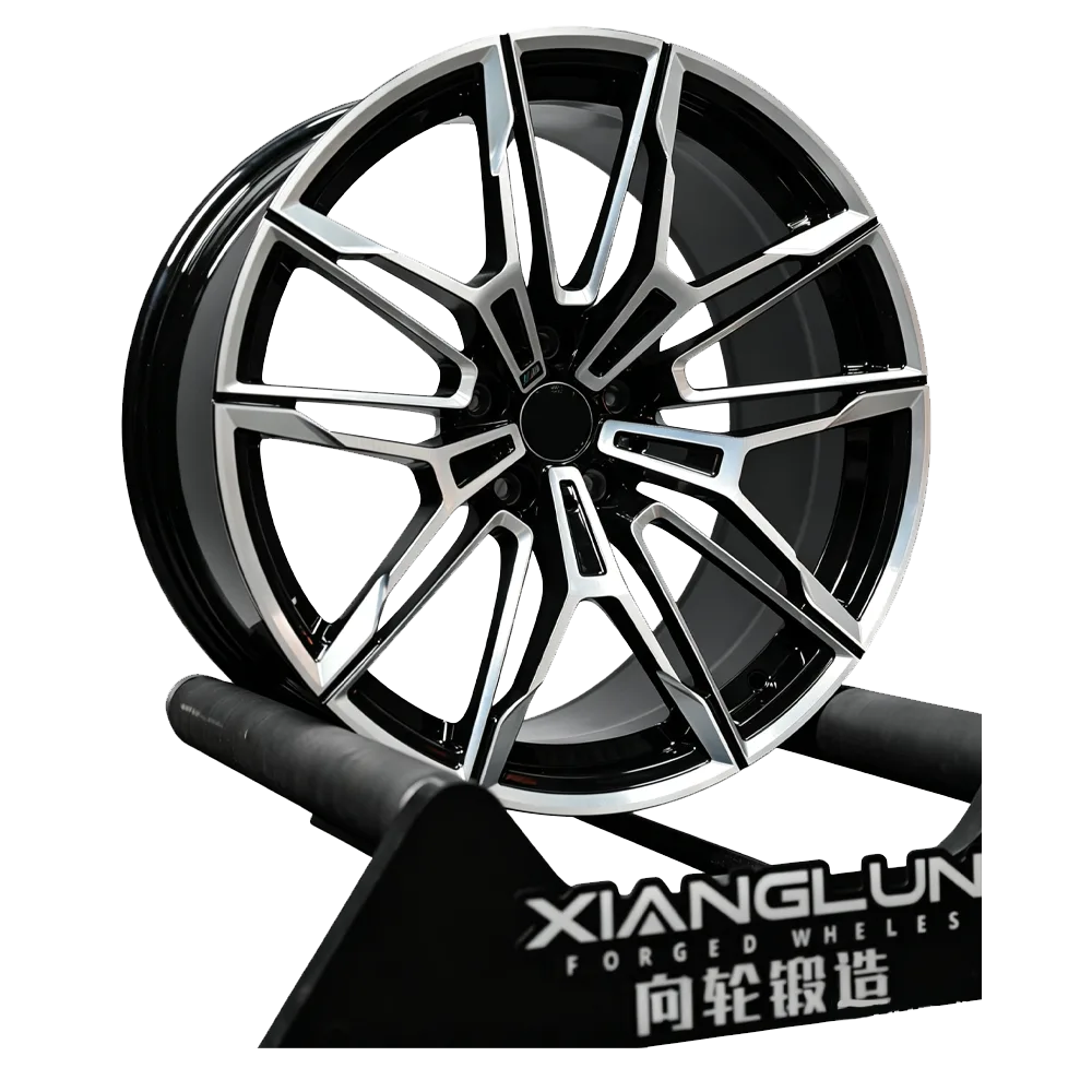Gloss Black Machined Face Forged Wheels | Sport-Style Multi-Spoke Rims for BMW M-Series, Mercedes AMG & Performance Sedans