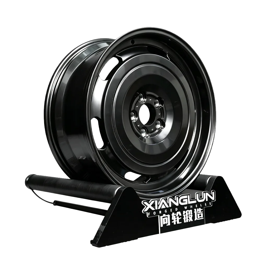 Black Off-Road Forged Wheels with Floating Center Cap | Custom 1-Piece Beadlock-Style Rims for Trucks & SUVs