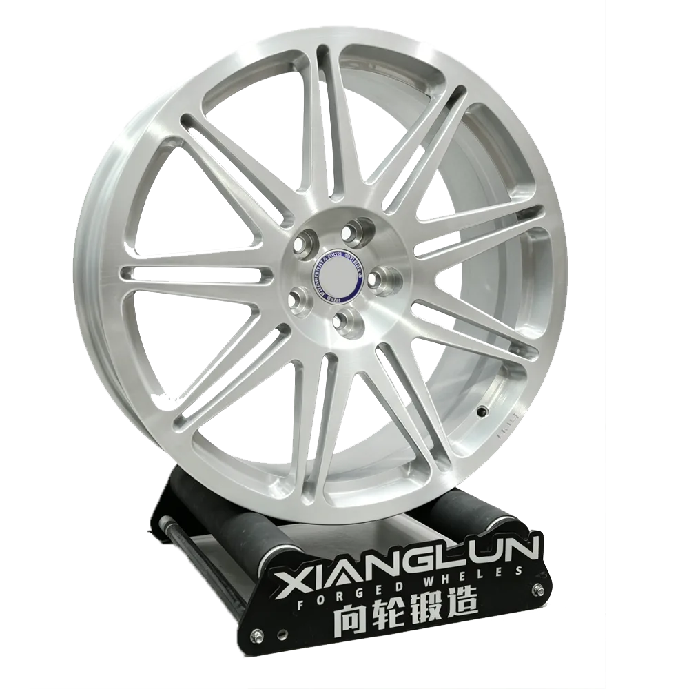 Style Multi-Spoke Forged Wheels | Brushed Silver Custom Alloy Rims for Luxury & Performance Vehicles
