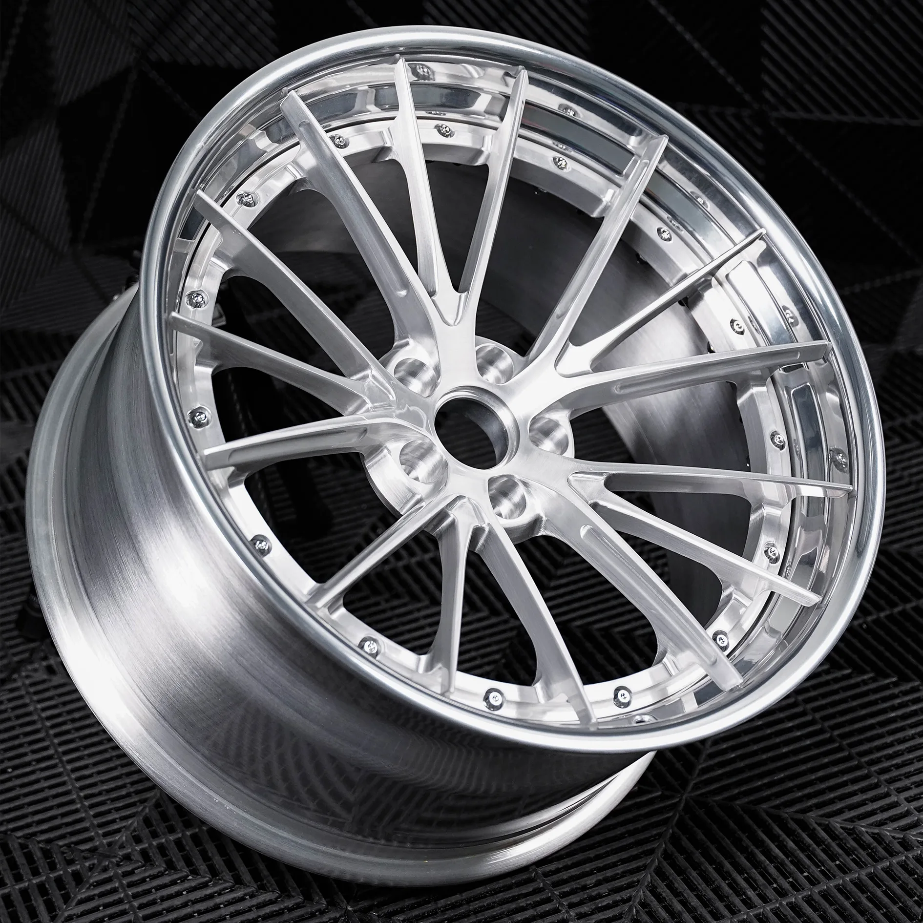 Brushed Silver Polished 4