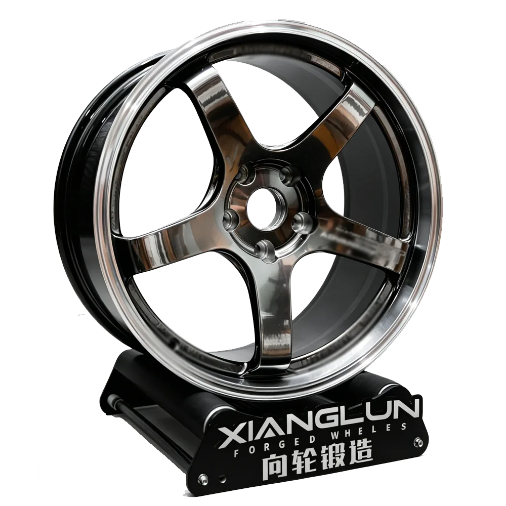 Custom 5-spoke forged wheels for the new BMW 3 Series – High-gloss black finish – T6061 material