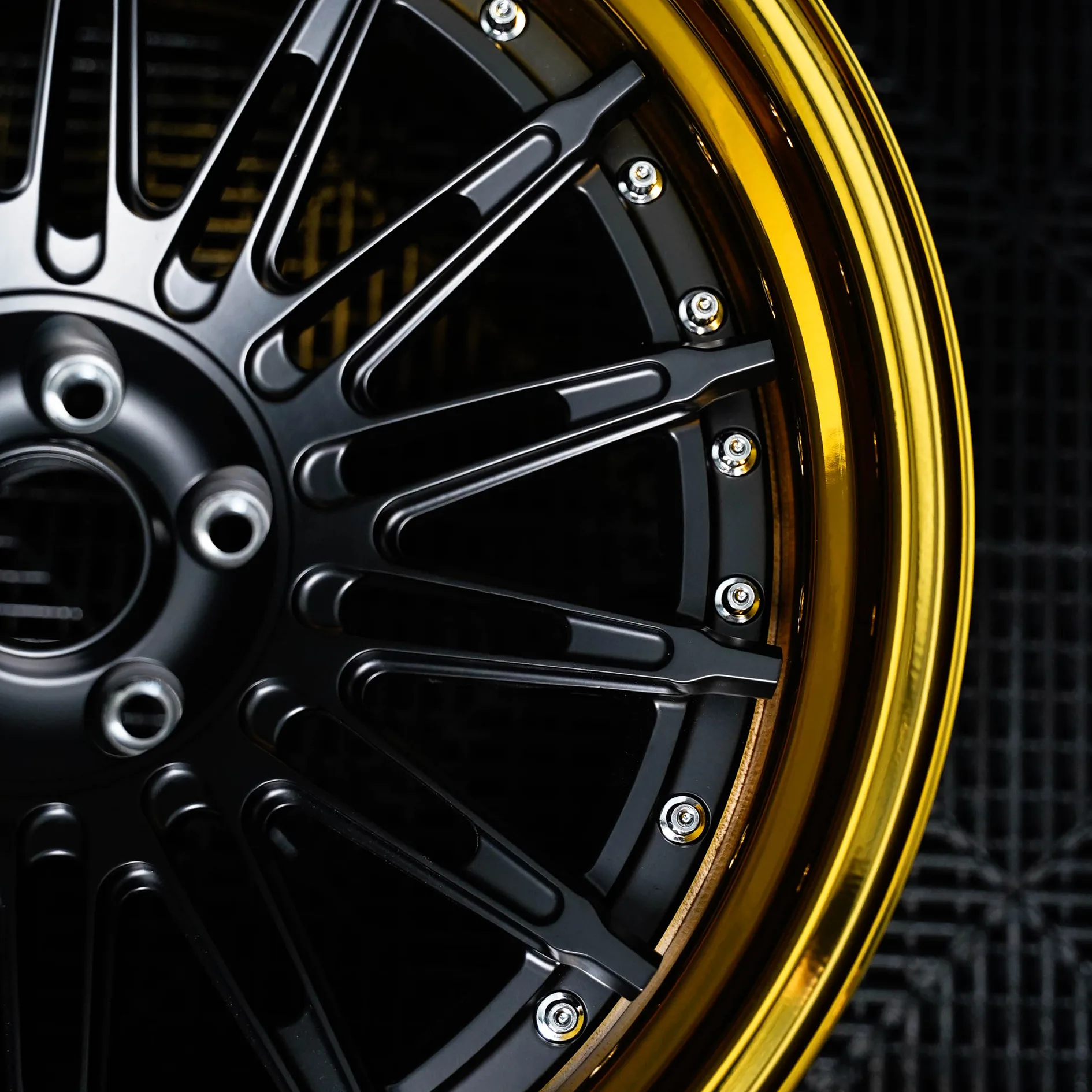 Polished Gold Matte Black Center 2 1