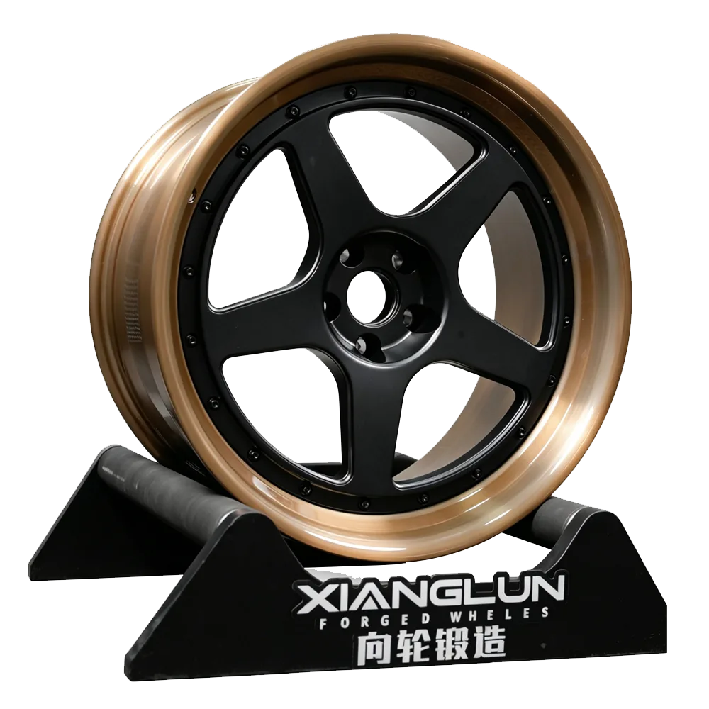 Custom-forged two-piece 5-spoke wheels – Matte Black + Brushed Bronze – T6061 material