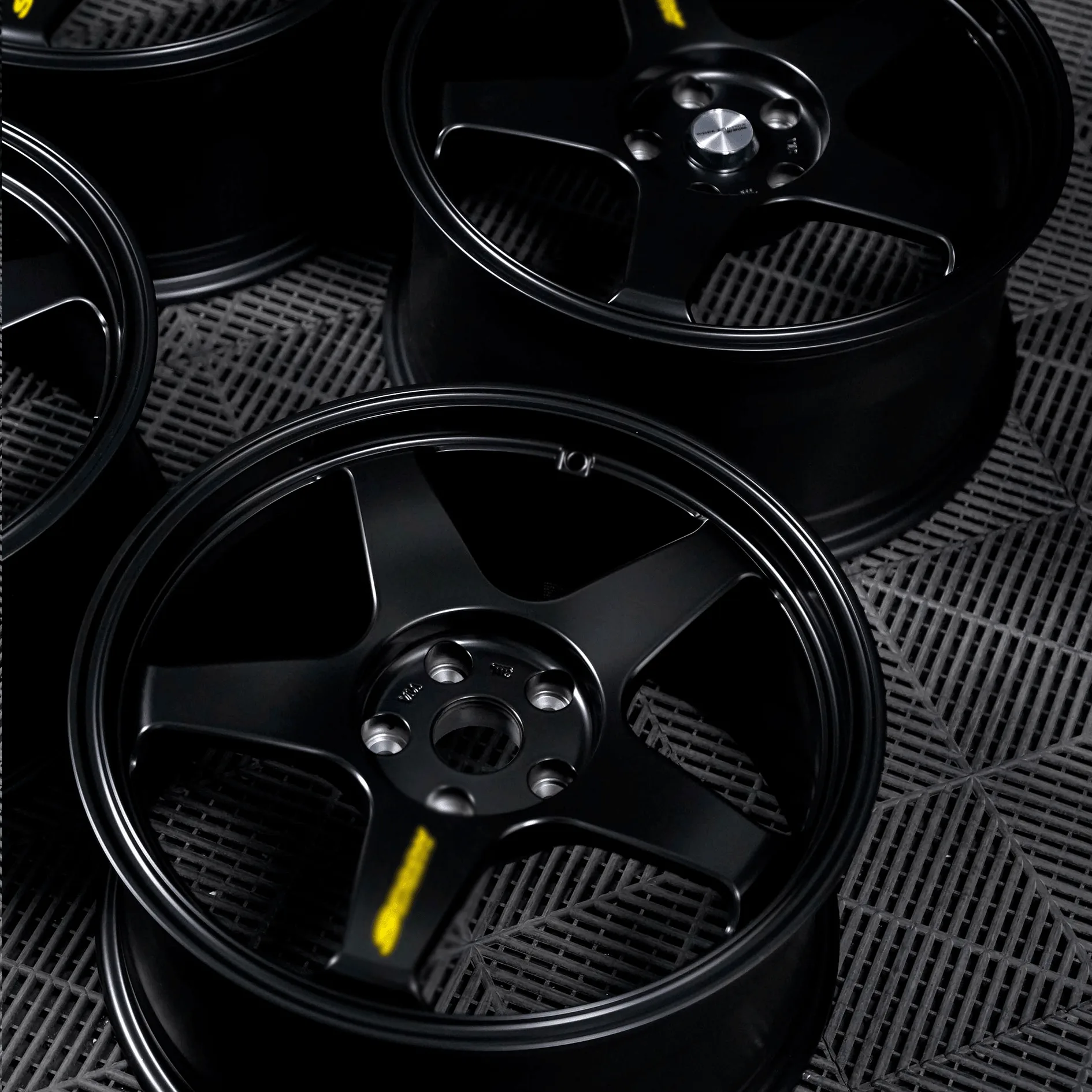 Satin Black with Yellow Outline (4) Satin Black with Yellow Outline 4
