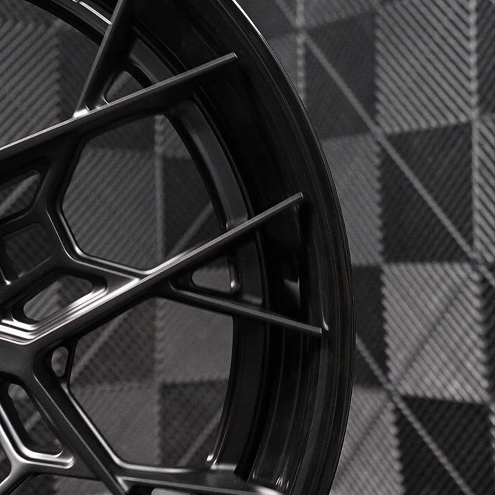 Two Piece，Satin Black Center 4 1
